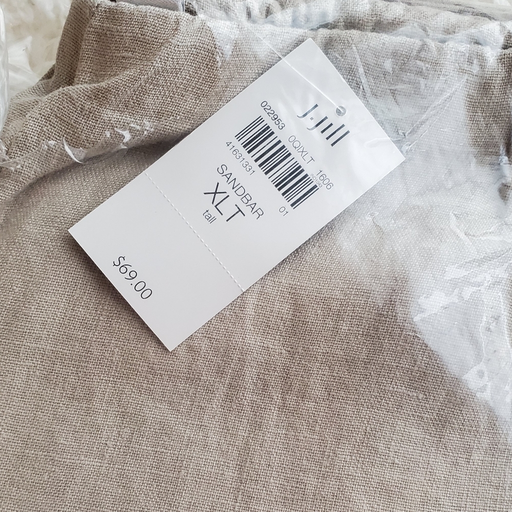 J.Jill XL Tall linen cropped ankle pants - sandbar - Picture 7 of 7